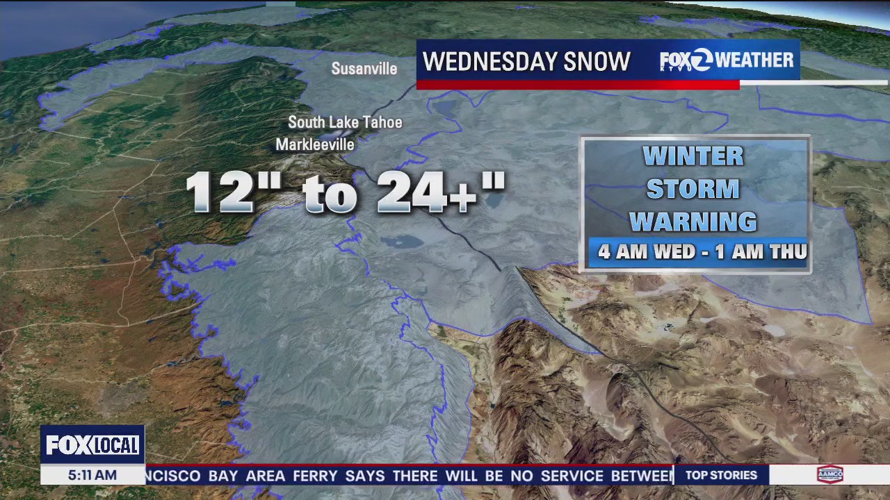 Winter storm warning for Sierra