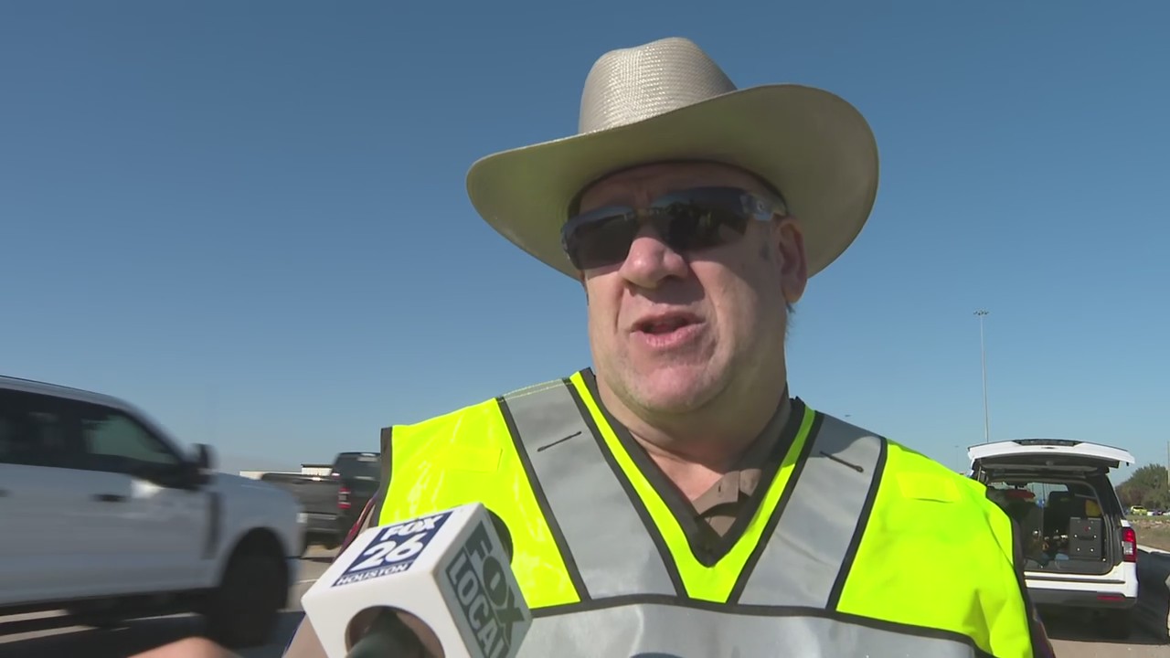 DPS trooper's vehicle hit by box truck near Katy