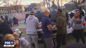 Crowd celebrates life of Daunte Wright with cookout outside Brooklyn Center PD