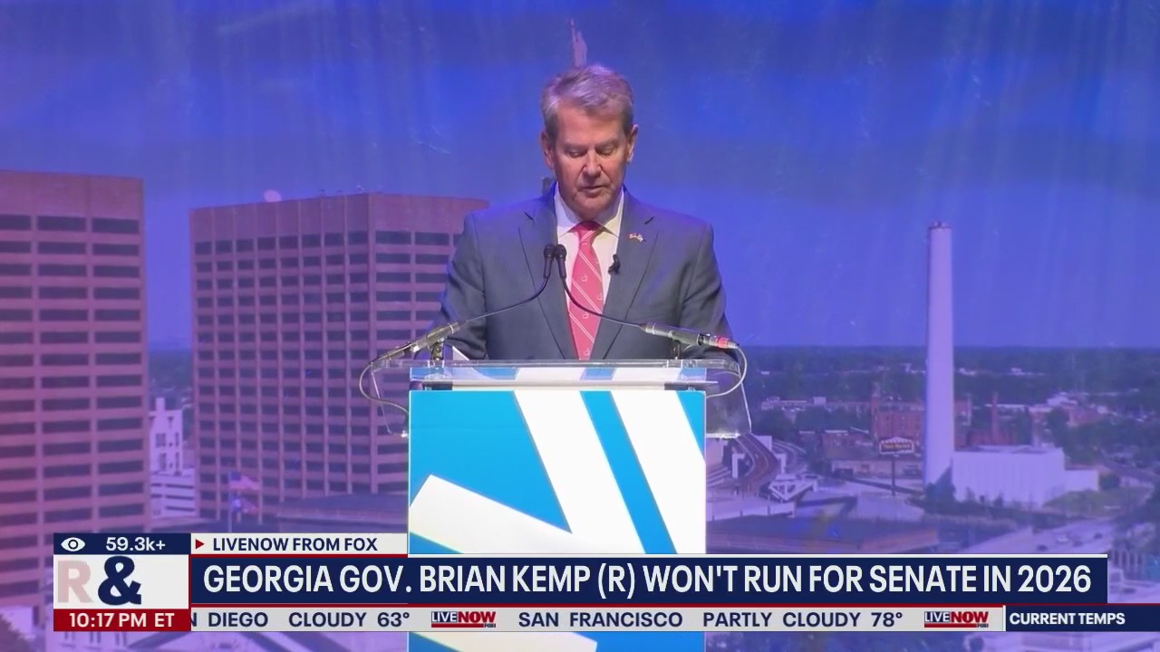 Georgia Gov. Kemp won't run for Senate in 2026