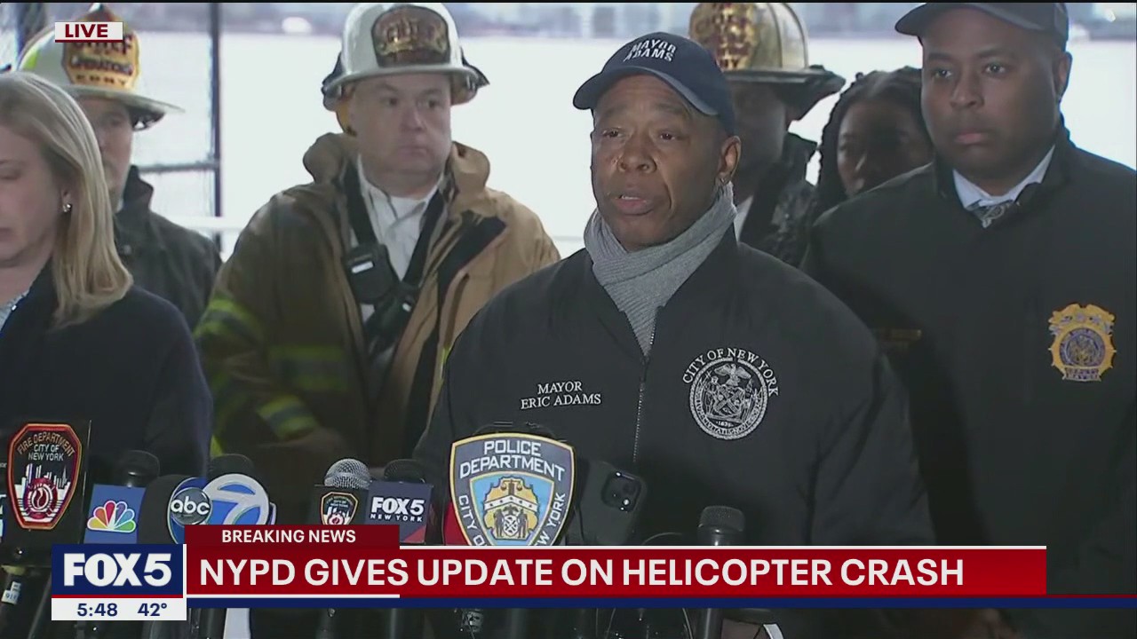 Hudson River helicopter crash: NYPD, NYC Mayor Adams full briefing