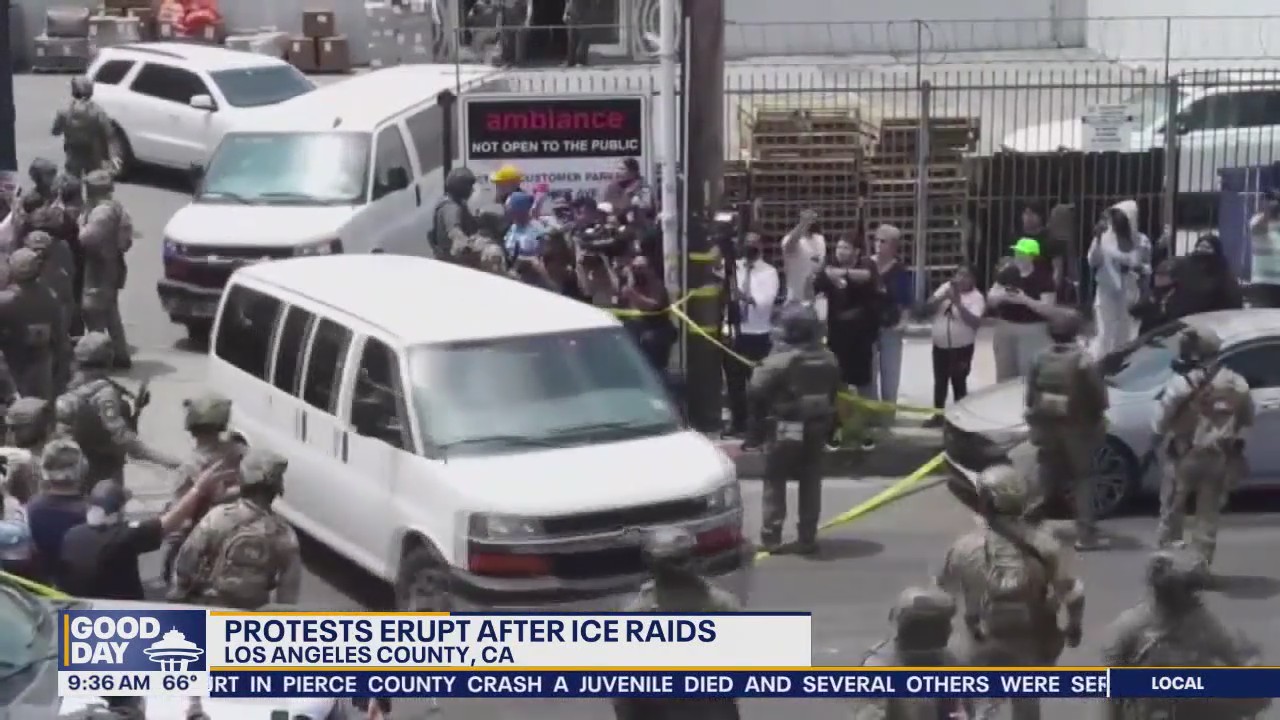 Protests erupt after ICE raids in Los Angeles