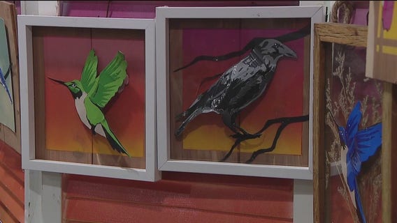 Artist uses duct tape to create works of art