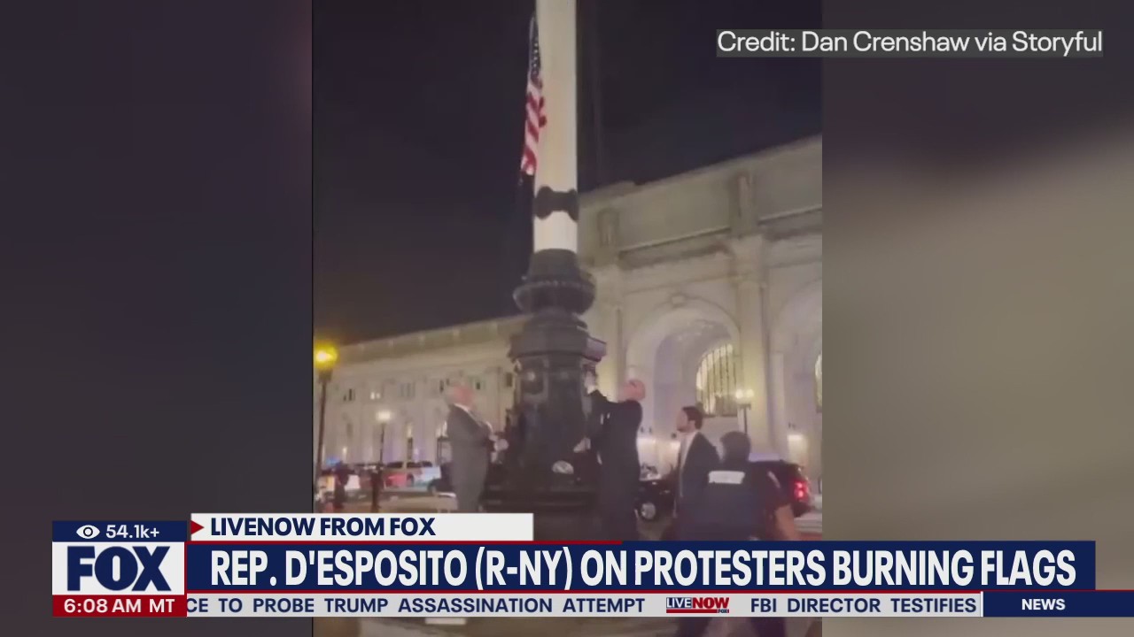 Protesters burn American flags after Bibi speech | LiveNOW from FOX