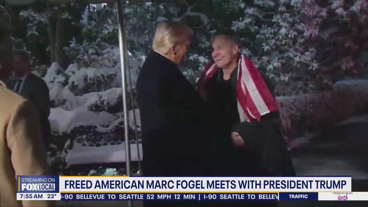 Former US prisoner Marc Fogul meets Trump after being freed from Russian prison
