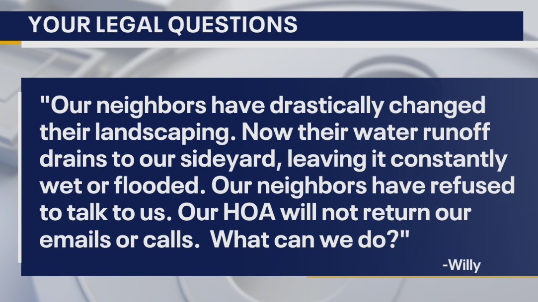 Your Legal Questions: Yard water runoff; pet addendum; timeshare