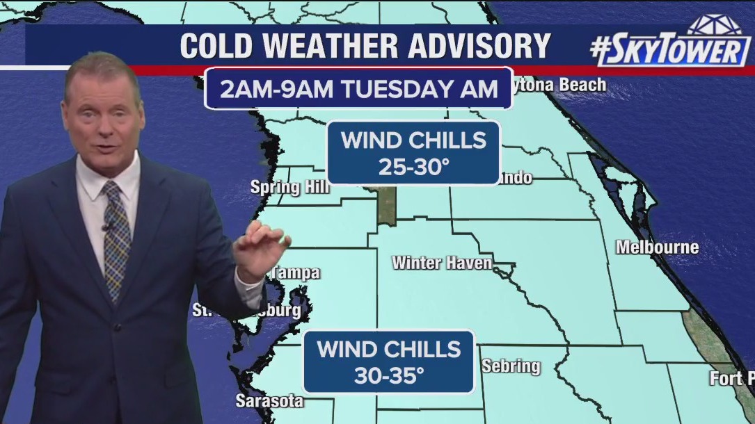 Tampa Weather | Record cold temps possible Tuesday