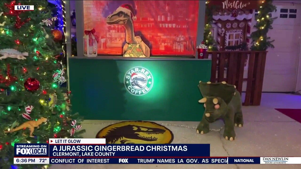 Let It Glow: a Jurassic gingerbread Christmas