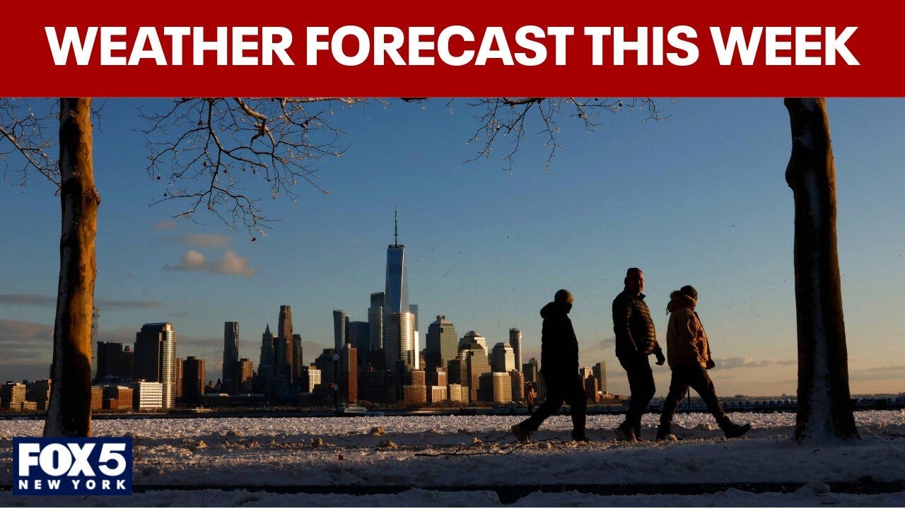 What's the NYC weather this week after Sunday's snow?