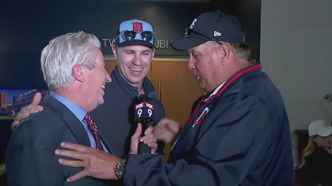 Kent Hrbek and Joe Mauer crash FOX 9 sports report