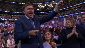 Gus Walz shouts ?That?s my dad!? at DNC nomination