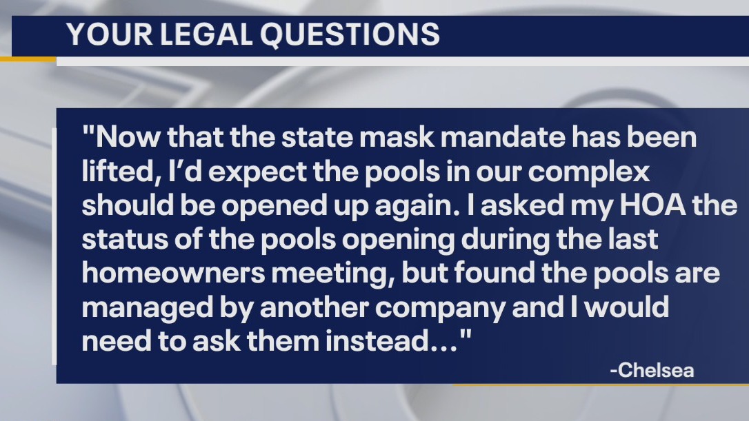 Your Legal Questions: Contractor, traffic fine, neighborhood pool