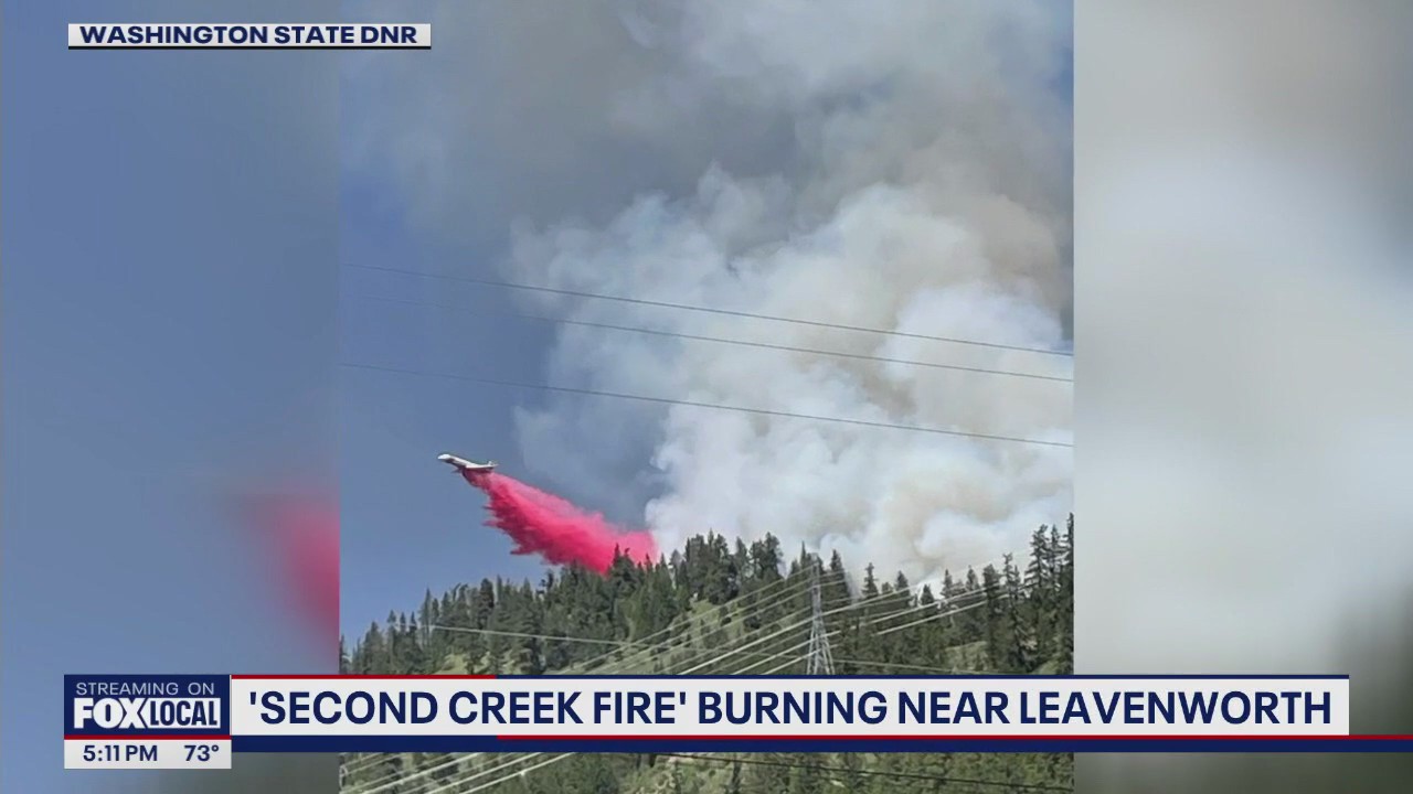 "Second Creek Fire" burning near Leavenworth
