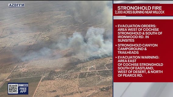 Stronghold Fire grows near Willcox