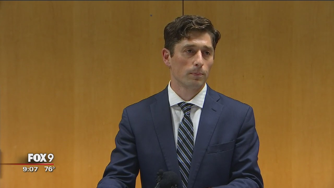 Mayor Jacob Frey addresses the media after releasing the Thurman Blevins shooting tape
