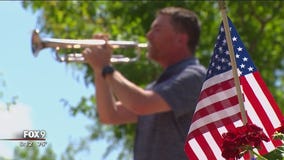Radio host volunteers to play taps for veterans