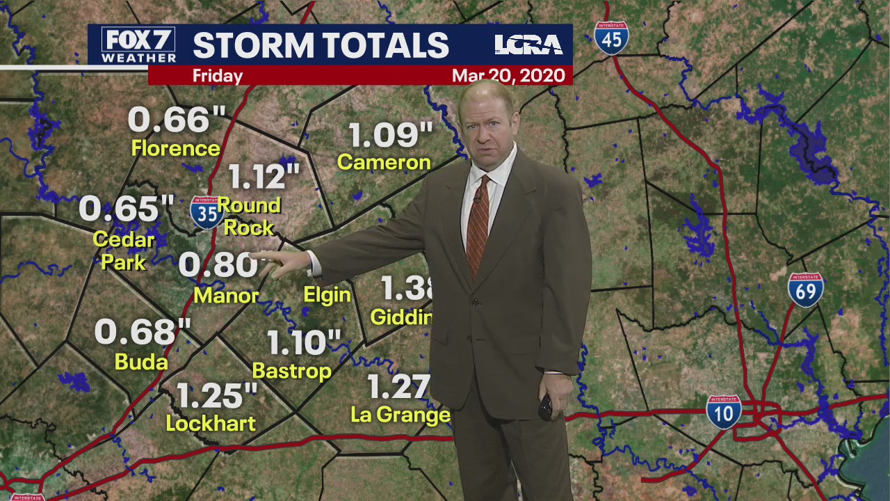 Evening weather forecast for March 20, 2020