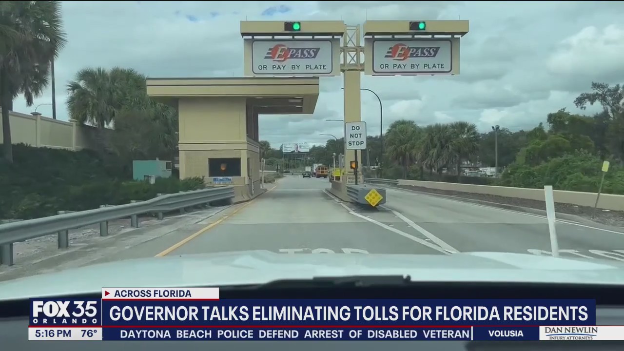 Gov. Ron Desantis suggests eliminating tolls for Florida residents
