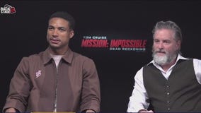 Backstage with cast of Mission Impossible Dead Reckoning