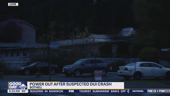 Bothell neighborhood without power after DUI crash