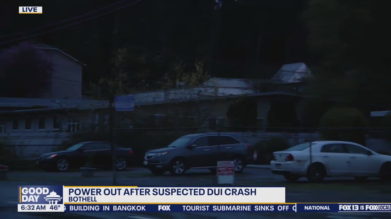 Bothell neighborhood without power after DUI crash