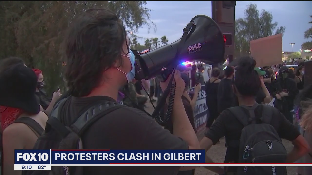 Black Lives Matter and All Lives Matter protesters clash in Gilbert