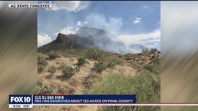 Gasline Fire burns about 120 acres in Pinal County