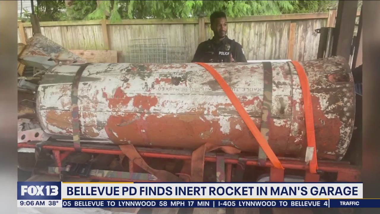 Bellevue PD finds inert rocket in man's garage