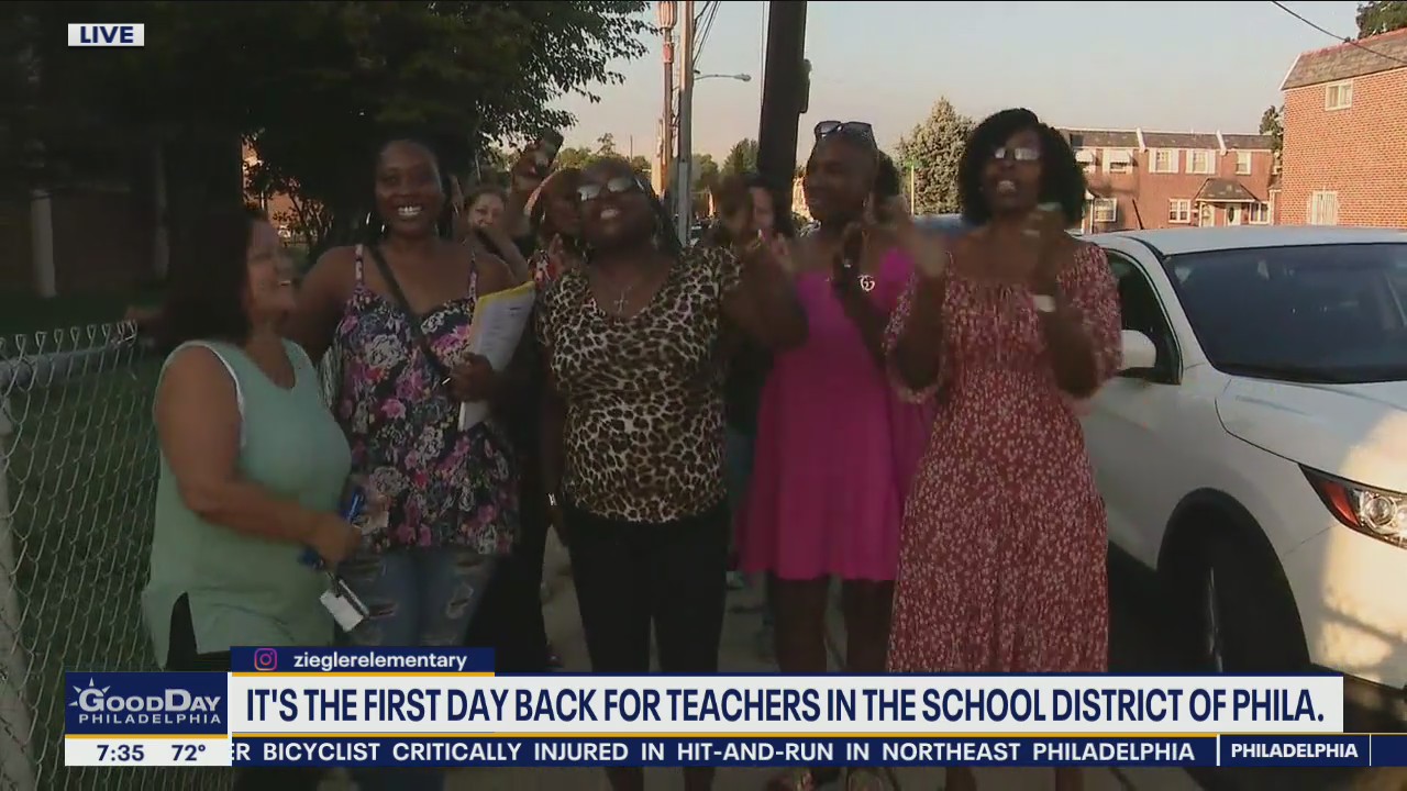 Ziegler Elementary School rolls out blue carpet for teacher return