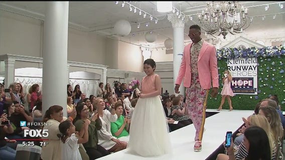 Young cancer patients hit the catwalk with the New York Yankees