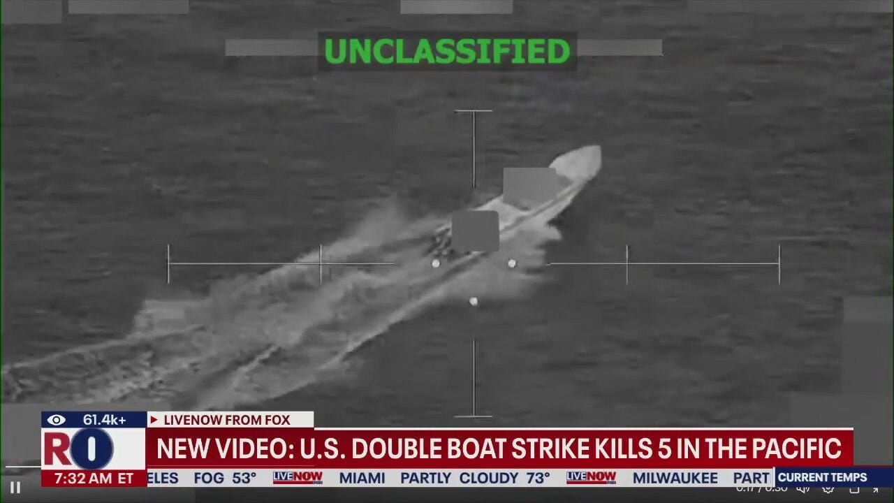 U.S. double boat strike kills 5 in the Pacific