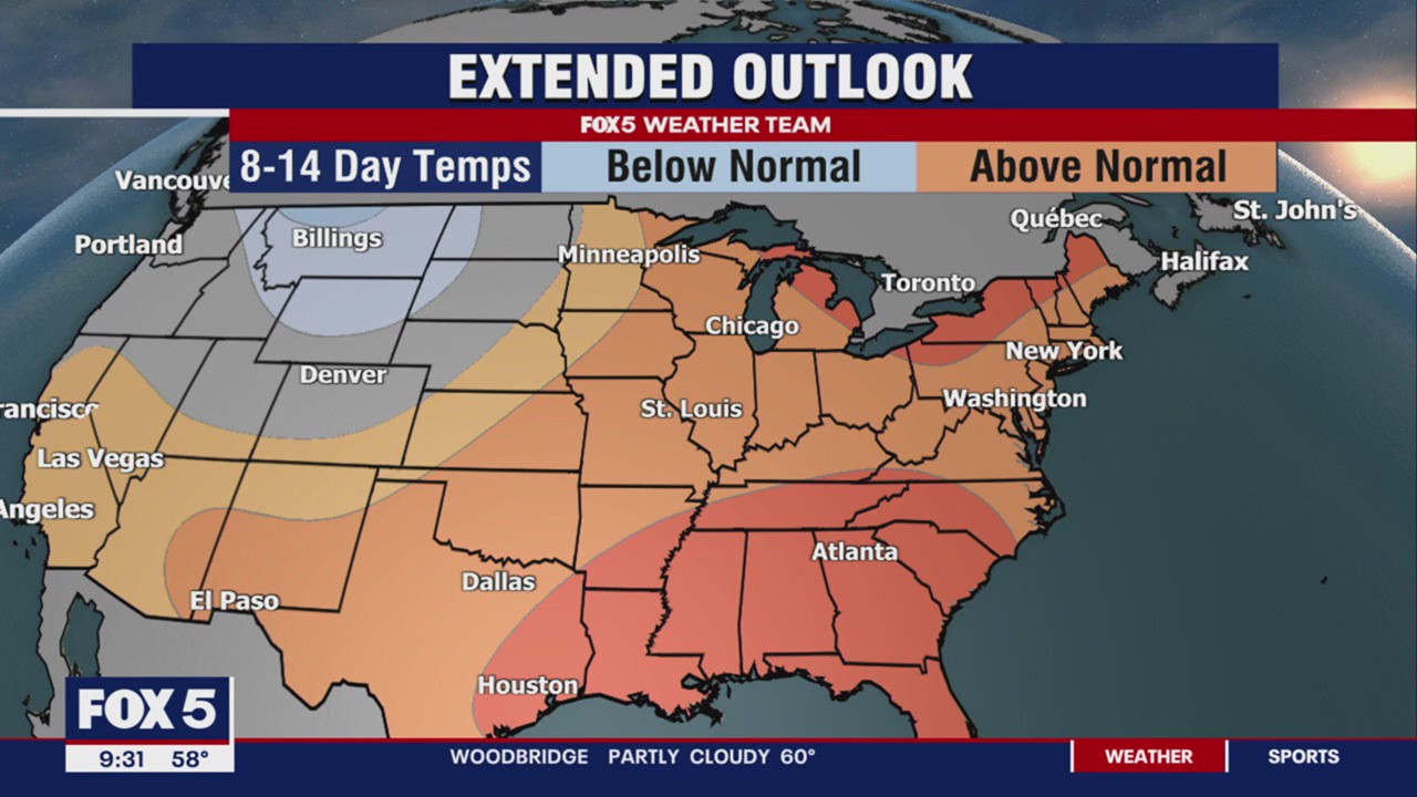 FOX 5 Weather forecast for Tuesday, April 9