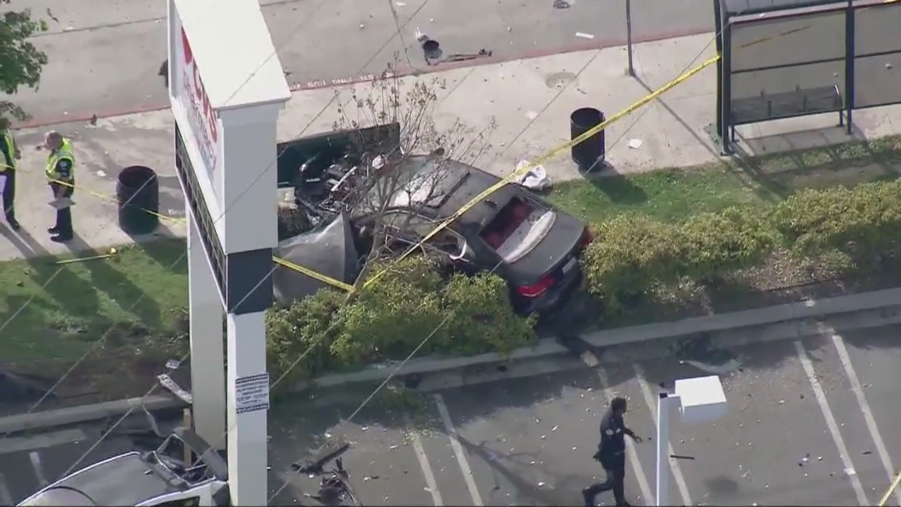 Pedestrian killed in violent North Hollywood crash