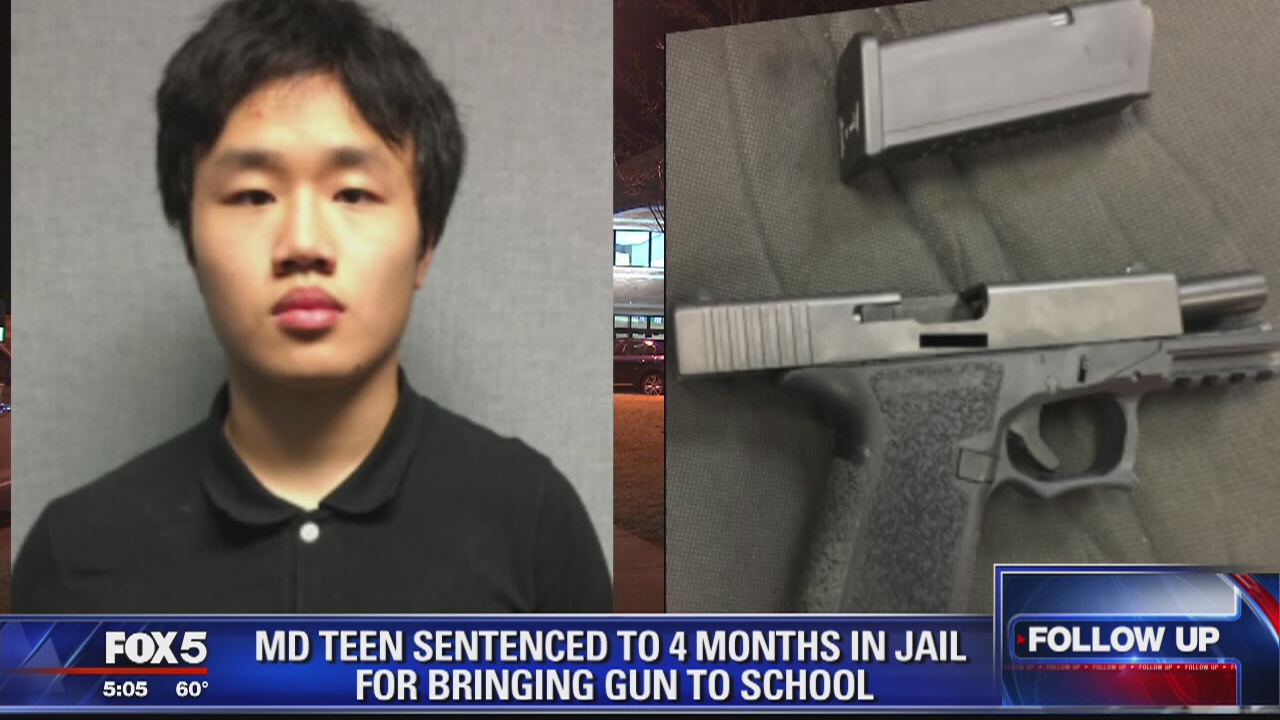 Montgomery County high school student sentenced 4 months for bringing loaded gun to school