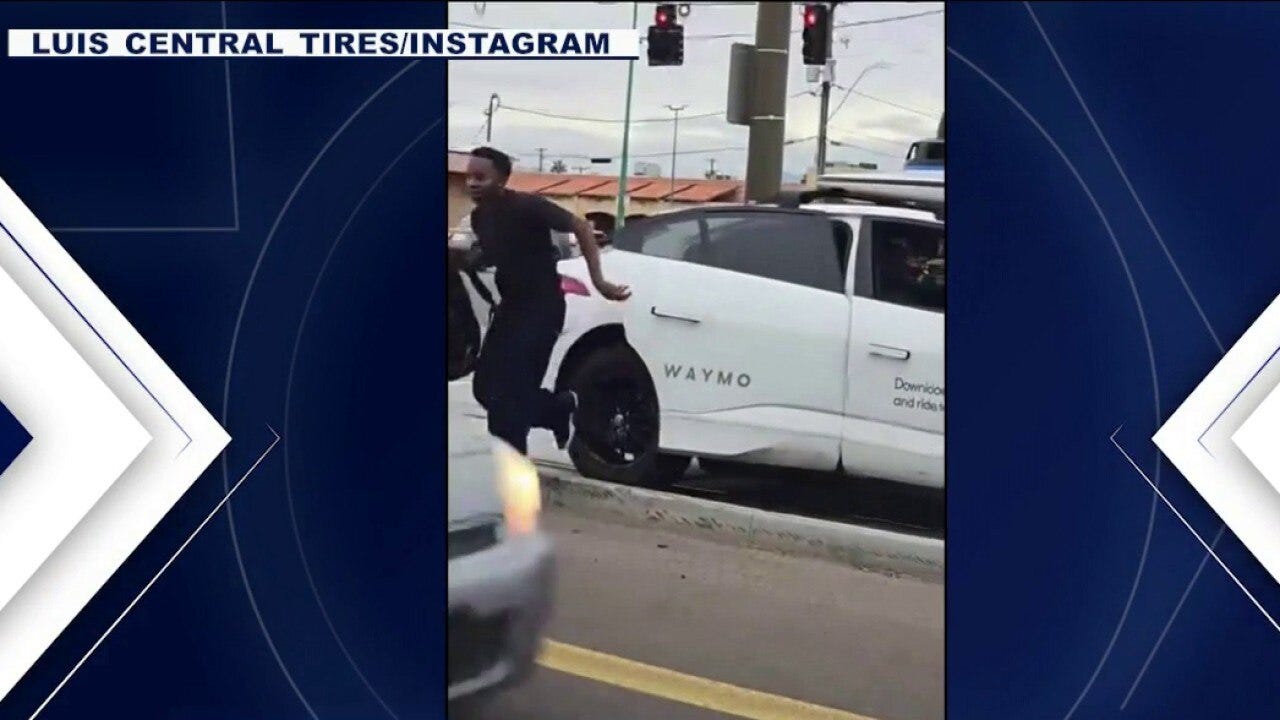 Video shows Waymo car on Phoenix light rail tracks