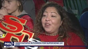 Lots of 49ers fans in Miami for the Super Bowl are not from the Bay Area
