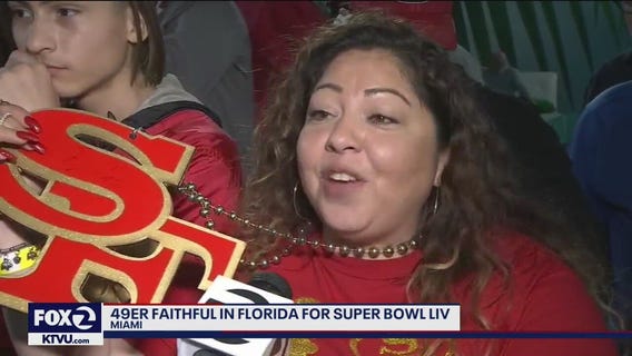 Lots of 49ers fans in Miami for the Super Bowl are not from the Bay Area