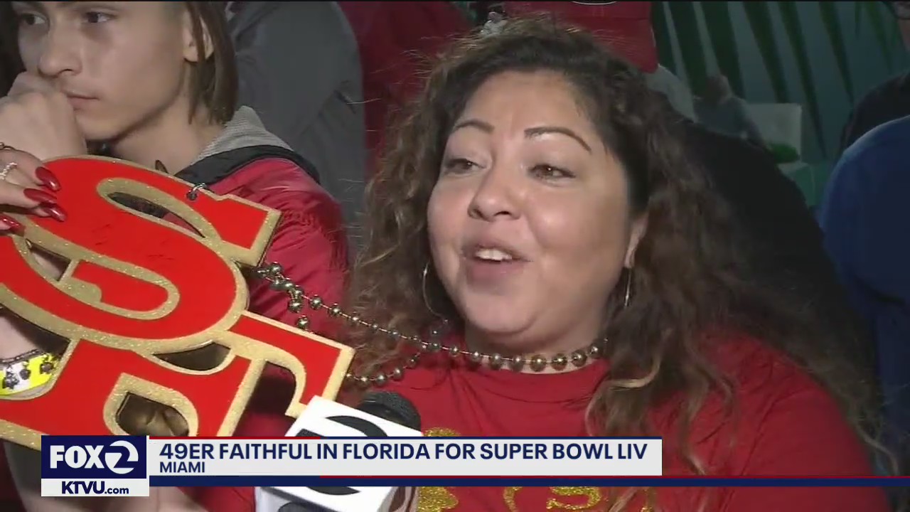 Lots of 49ers fans in Miami for the Super Bowl are not from the Bay Area