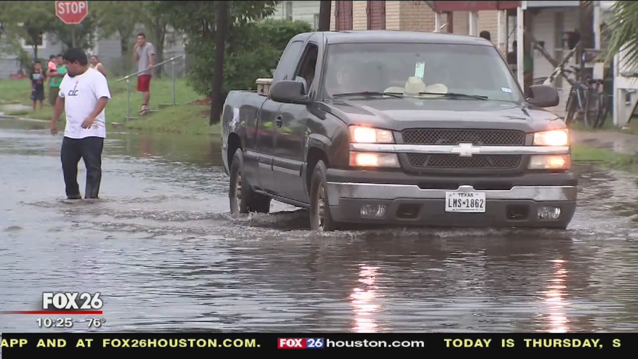 Galveston takes a hit, suffers heavy street flooding