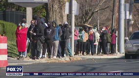 Hundreds in Newark wait in line hours for free, rapid COVID-19 tests
