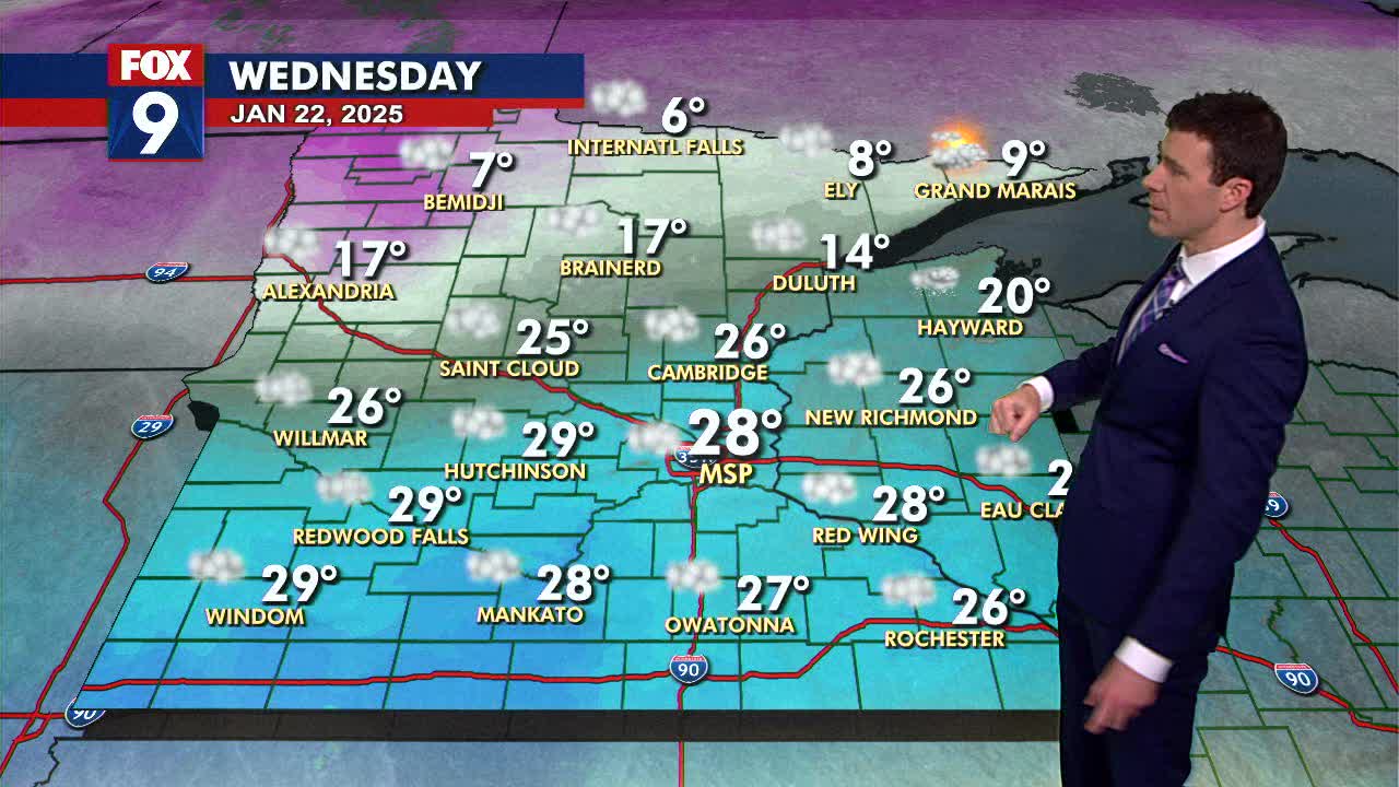 MN weather: Much warmer day on Wednesday