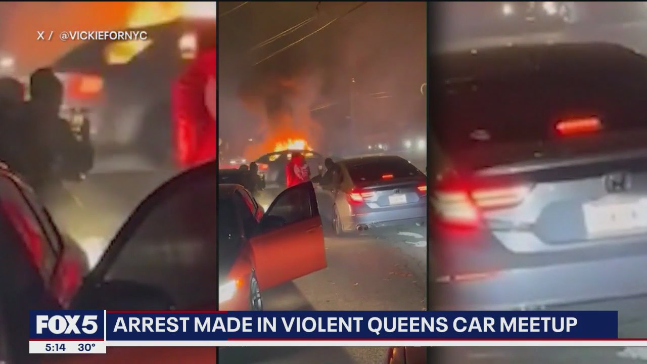 Arrest made in violent Queens car meet up