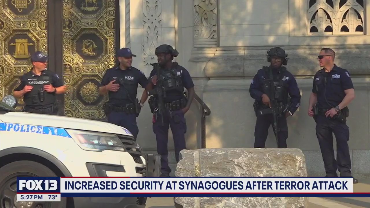 Increased security at synagogues after terror attack
