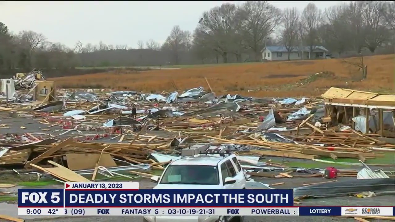 Storm damage | Deadly tornado-warned storms impact South | FOX 5 Atlanta