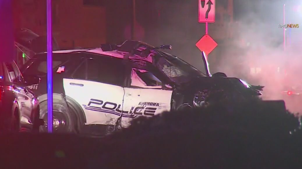 Pursuit crash in Alhambra leaves officer dead