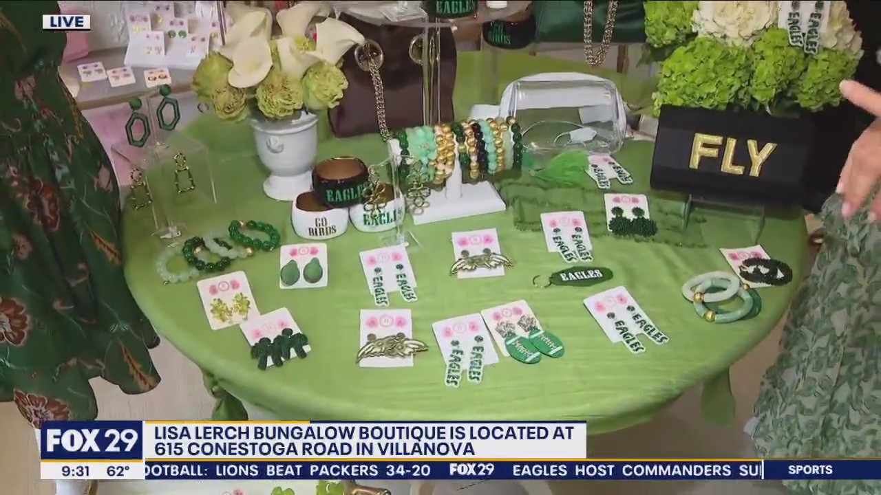 Get cute Philadelphia Eagles gear at Lisi Lerch Bungalow Boutique in Villanova