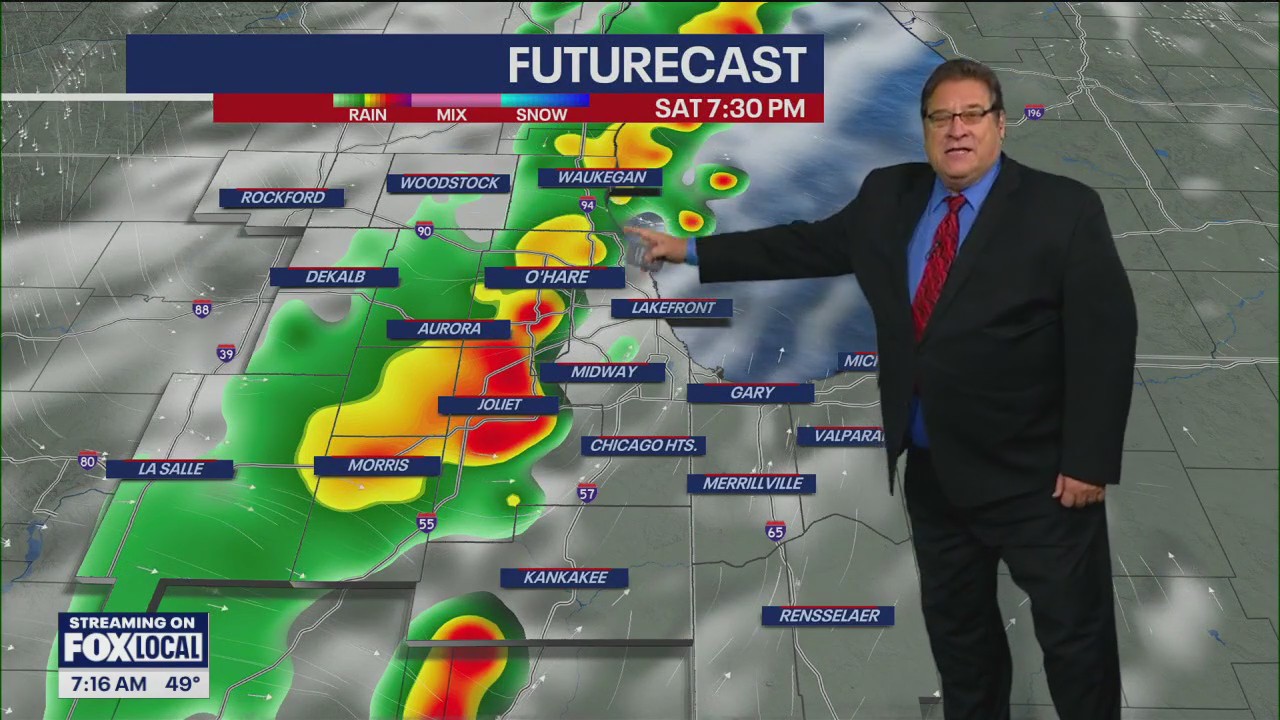Chicago weather: Showers and thunderstorms Saturday usher in cooler ...