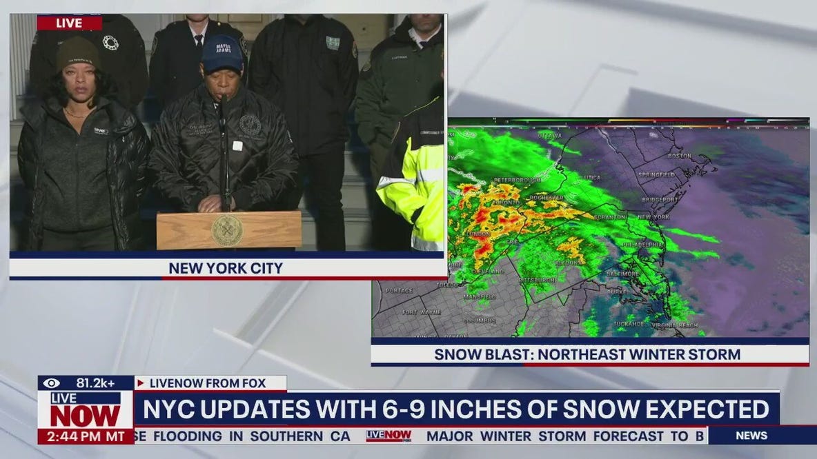 Snow storm forecast to dump up to 6-9 inches on NYC