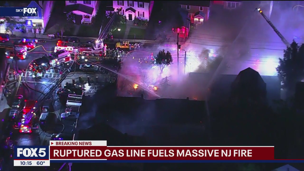WATCH: SkyFOX over massive fire in Hillside, NJ