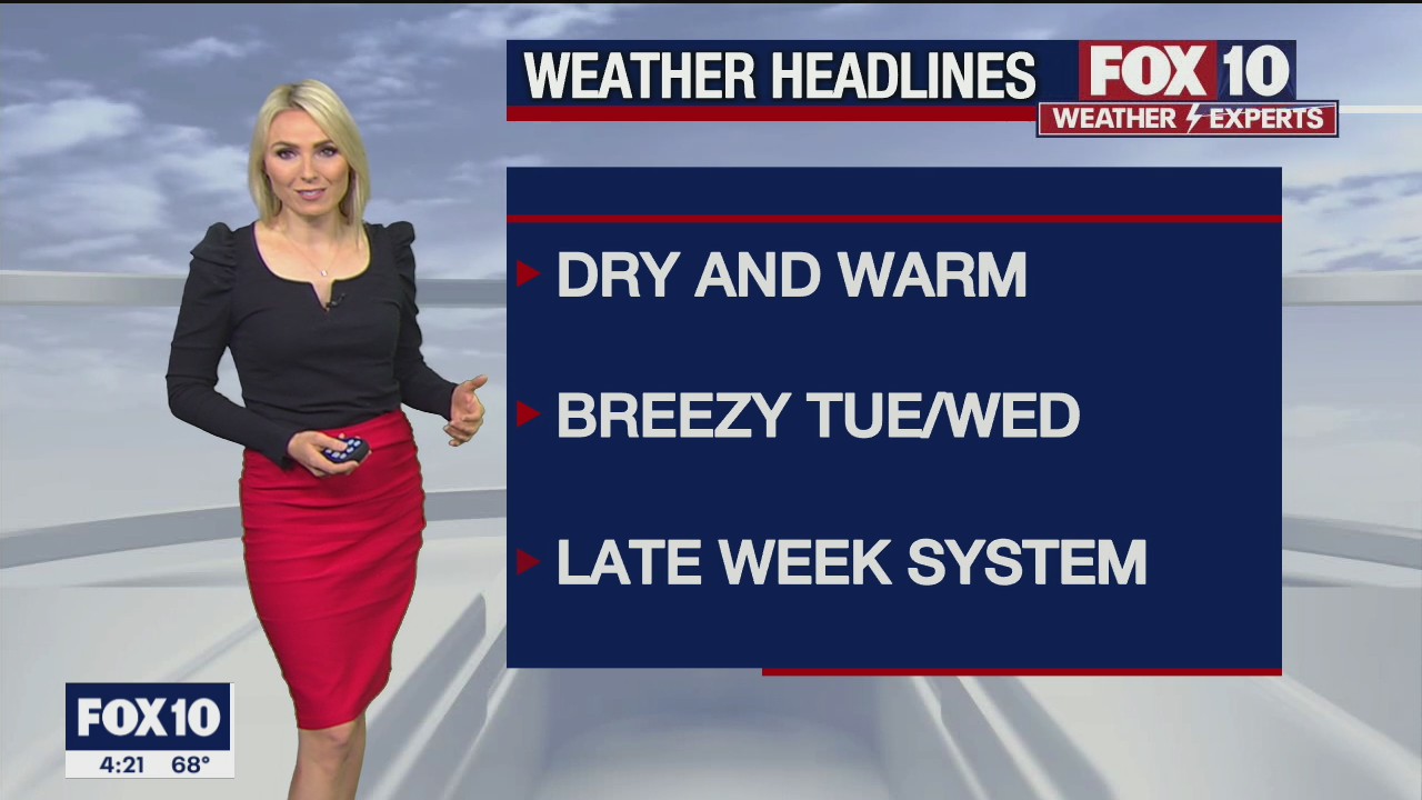 4 p.m. Weather Forecast - 1/24/22